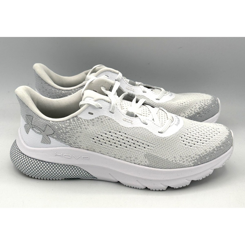 Under Armour HOVR Turbulence 2 Shoes Womens 9.5 Grey White Running 3026525 101